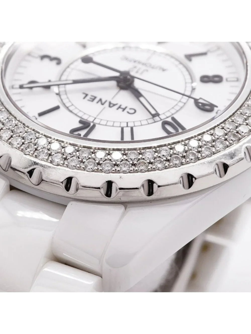Chanel Diamond Bezel White Dial Watch